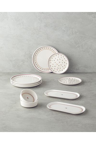 English Home Set de mic dejun din ceramică retro colorată pentru 4 persoane - 10 bucăți