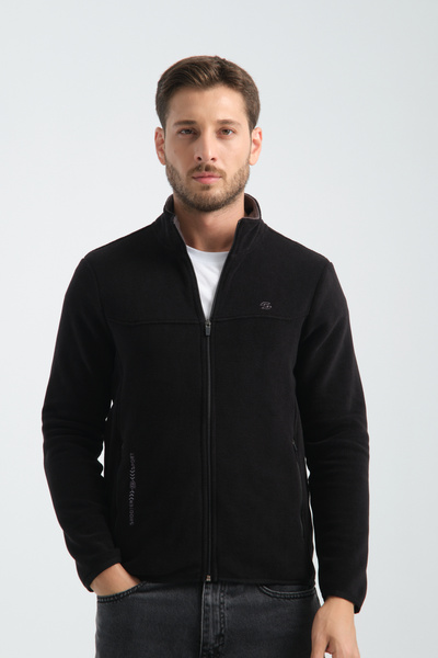 Shooter Men's Fleece Sweatshirt - Premium Winter, Minimal Embroidery, Zip-Up Regular Fit