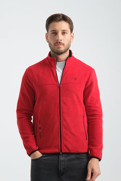 Shooter Ανδρικό φούτερ Fleece - Premium Winter, Minimal Embroidery, Regular Fit με φερμουάρ