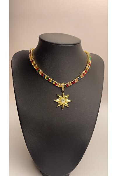 Çelik Renkli su yolu baget kolye charm birlikte