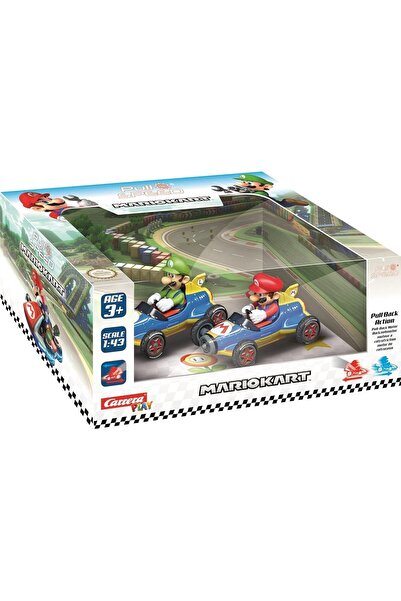Carrera Mario Kart Mach 8" Twinpack | Multicolor | Collectible Racing Figures