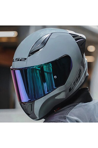 LS2 Rapıd 2 Race Nardo Gri  Fullface Motosiklet Kaskı Gökkuşağı Camlı