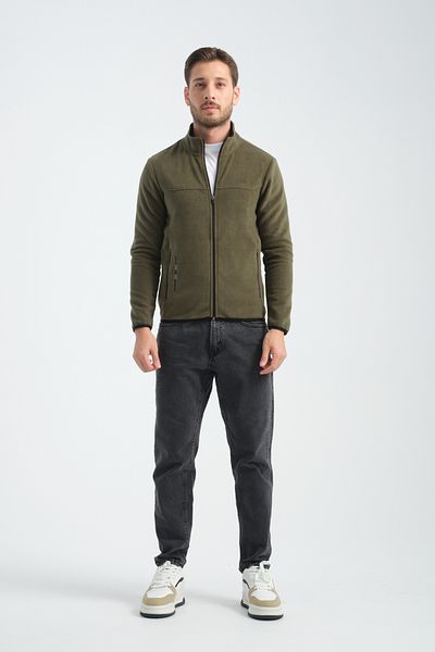 Shooter Ανδρικό φούτερ Fleece - Premium Winter, Minimal Embroidery, Regular Fit με φερμουάρ