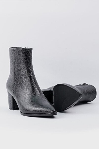 TUNAELLİ Kadın Siyah Hakiki Deri 35-41 Numara Bot & Bootie
