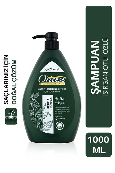 ORİENSE Natural 1000ml Herbal Shampoo Nettle Extract