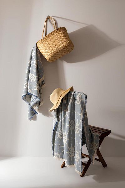 MYLASA HOME Peshtemal din bumbac cu model cârmă MylasaHome 90x150