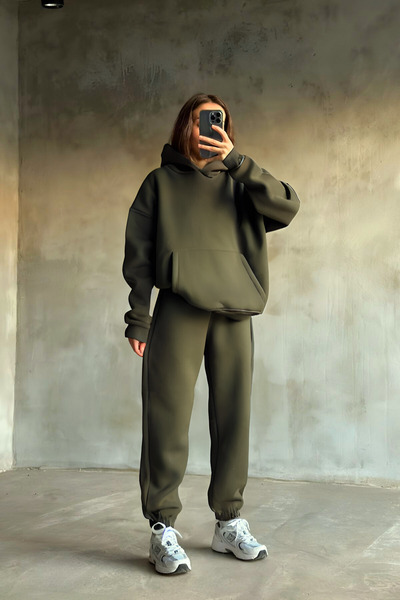 YAKAMEL Yüksek kalite yumuşak kumaş eşofman takımı kalın