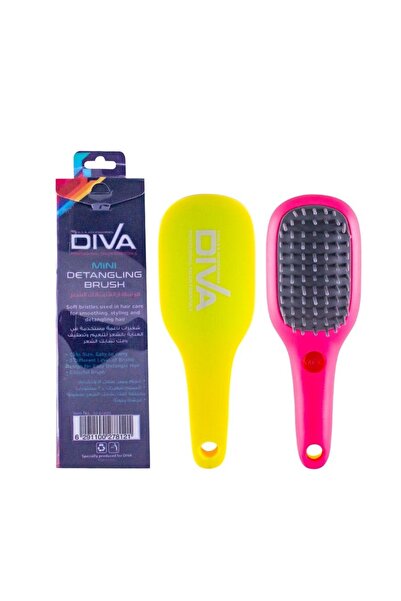 DİVA فرشاة ديفا ميني لفك تشابك الشعر | أصفر - قطعة واحدة