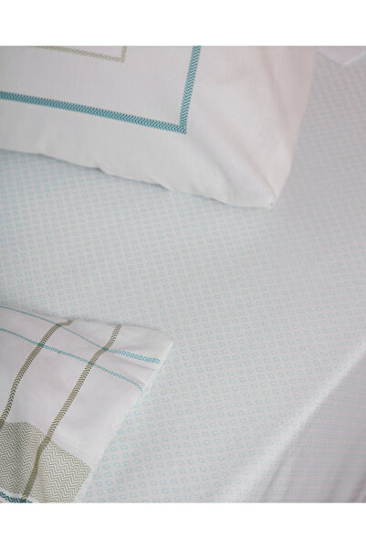 Madame Coco Musette Double 100% Cotton Ranforce Printed Duvet Cover Set - Khaki