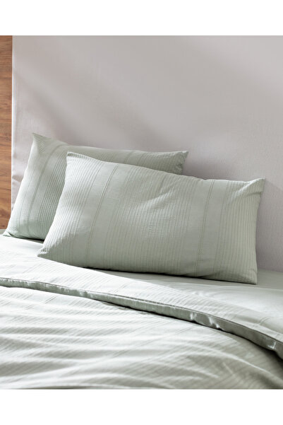 Madame Coco Rosalie Double 100% Cotton Dobby Duvet Cover Set - Khaki