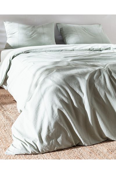 Madame Coco Rosalie Single 100% Cotton Dobby Duvet Cover Set - Khaki