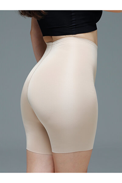 MİSTİRİK Anoky Model Toparlayıcı Esnek Lazer Kesim Spor Korseli Tayt Model Şort Ten Renk