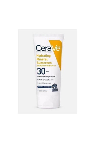 CeraVe CeraVe 100% Mineral Sunscreen SPF 30 | Body Sunscreen with Zinc Oxide & Titanium Dioxide | Hyaluroni