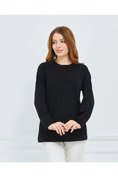 NOBLE STORE بلوزة نسائية شتوية محبوكة للأم في منتصف العمر NBL25489