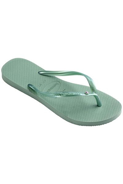Havaianas Slim Crystal SW II Clay Light Green Women's Slippers