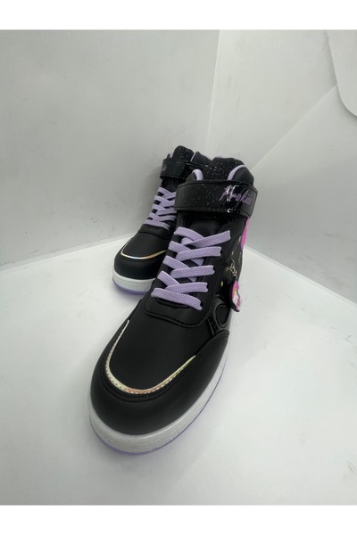 GENÇ Sportif Çocuk Kışlık Kız Bot Kaydırmaz Taban Siyah Mor Pembe.su Geçirmez