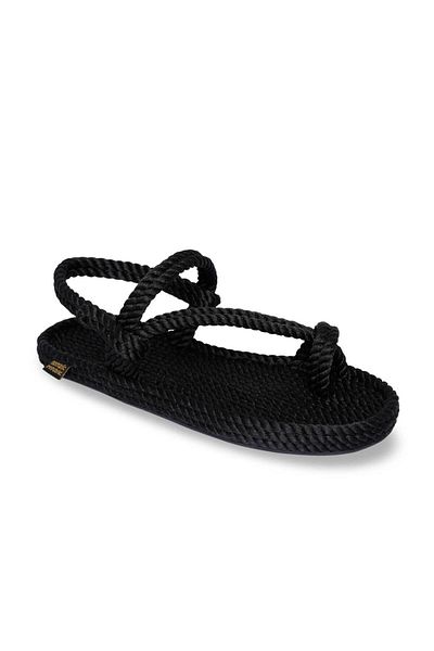 Nomadic Republic Ανδρικά σανδάλια με σχοινί Hawaii Rubber Sole Μαύρα