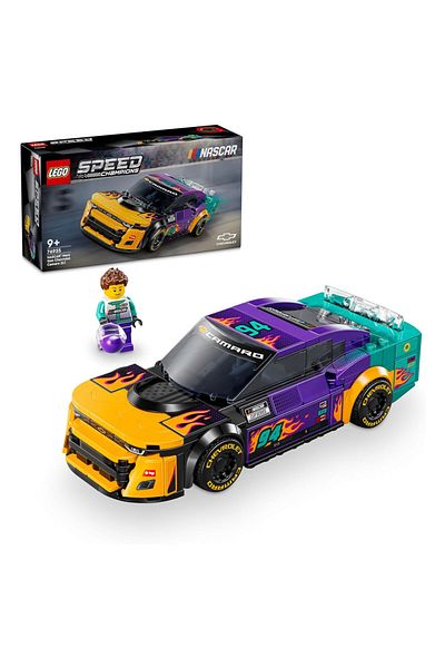LEGO ®   مجموعة Speed ​​Champions NASCAR Next Gen Chevrolet Camaro ZL1 - 76935 للأطفال بعمر 9 سنوات فما فوق (328 P)