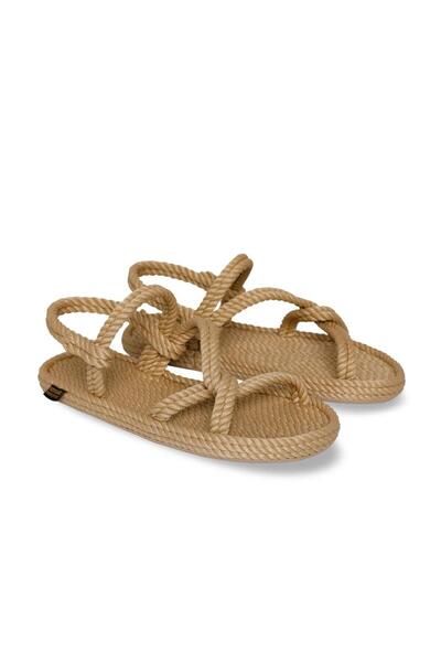 Nomadic Republic Mykonos Rubber Sole Women's Rope Sandals Beige