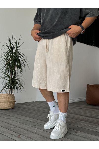 BYBASICMAN Beige Basic Cotton Shorts V-40-510