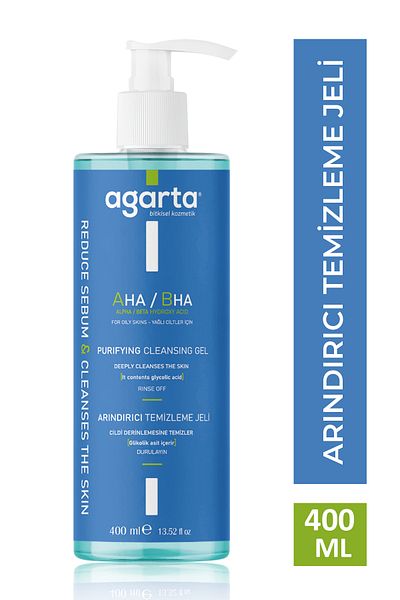 Agarta Natural Purifying Facial Cleansing Gel for Oily and Combination Skin 400 ml