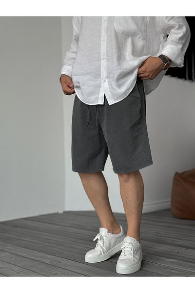 BYBASICMAN Anthracite Wash Basic Shorts Df-2041