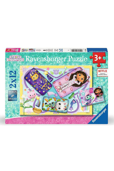 RAVENSBURGER Çocuk Puzzle Gabbys Dollhouse 2x12 Parca 57092
