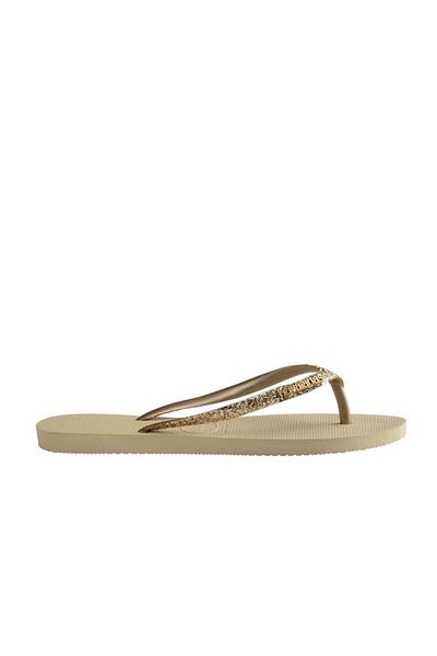 Havaianas Beige Slim Glitter Ii Slippers