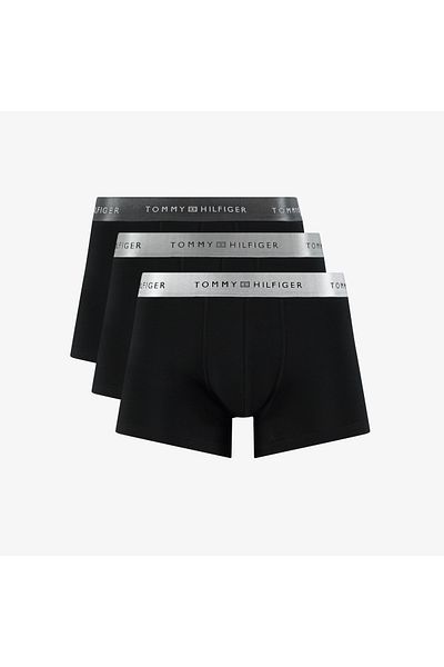 Tommy Hilfiger Trunk 3-Pack Men's Metallic Logo Black Boxers