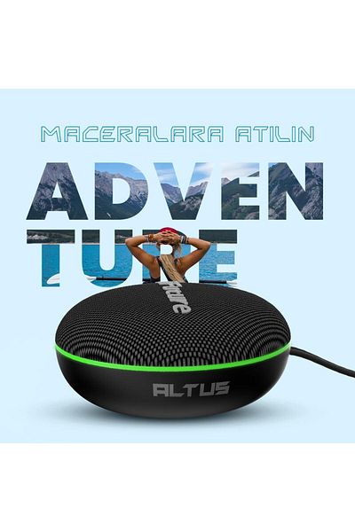 HiFuture مكبر صوت محمول باللون الأحمر - بلوتوث 5.3، 10 وات IPX4 مقاوم للماء