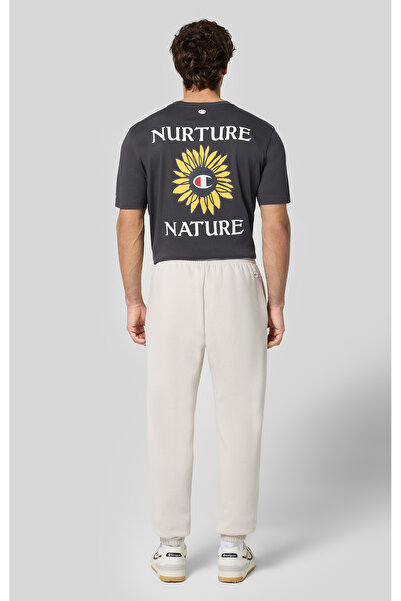 Champion Eco Future Elastic Cuff Pants Organik Pamuk Bej Erkek Eşofman Altı-220424-ES057