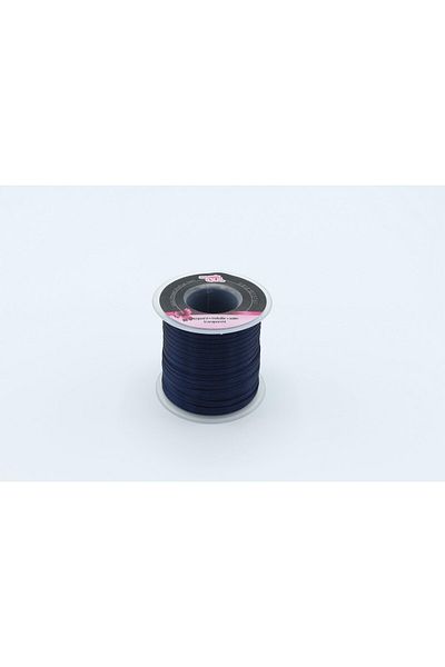 öz-iş Μπλε Navy Satin Κορδέλα - Τριαντάφυλλο 3,5mm