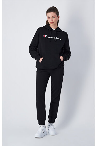 Champion Script Shop Rib Cuff Pants Siyah Kadın Eşofman Altı-117550-KK001