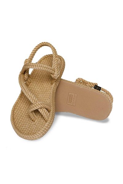 Nomadic Republic Ανδρικά σανδάλια από σχοινί Hawaii Rubber Sole - Μπεζ