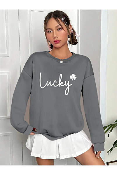 yonca aksesuar    Women's Long Sleeve Crew Neck Viscose Two Thread Blouse