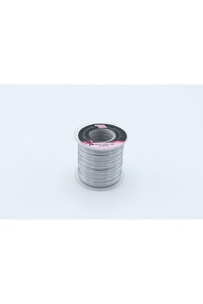 öz-iş Γκρι Σατέν Κορδέλα - Τριαντάφυλλο 3,5mm