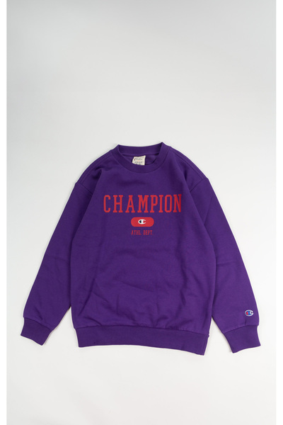 Champion Field Of Play Crewneck Sweatshirt Mor Çocuk Sweatshirt-306904-VS025