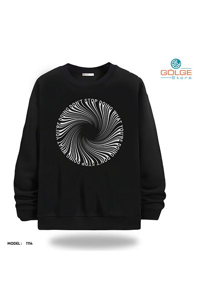 Gölge Store Unisex Slimfit Crew Neck Streetwear Sweatshirt
