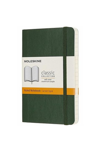Moleskine Myrtle Green Lined Classic Soft Notebook - 9X14Cm