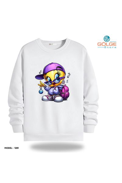 Gölge Store Fun and Cute - Cute Cases of Paw Friends - Crew Neck Unisex Slimfit Sweatshirt