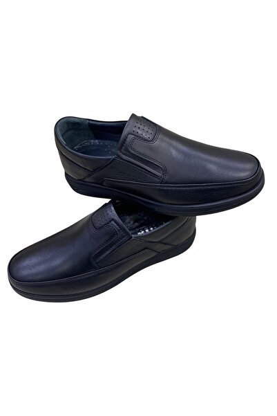 SULA MAKOSEN KLASİK İÇİ-DIŞI DERİ SİYAH KAUÇUK TABAN