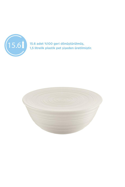 GUZZİNİ Guzzini Tierra Xl Kapaklı Salata Kasesi - Beyaz