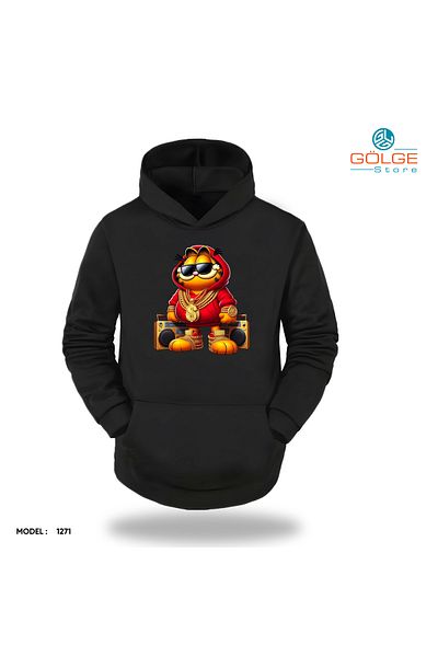 Gölge Store Сладки ситуации на приятели с лапи - Забавен и сладък унисекс суитшърт с качулка Slimfit