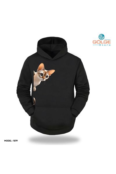 Gölge Store Сладки ситуации на приятели с лапи - Забавен и сладък унисекс суитшърт с качулка Slimfit
