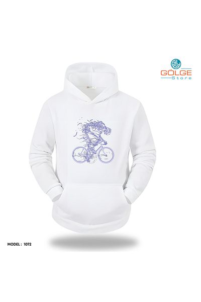 Gölge Store Ειδικός σχεδιασμός για λάτρεις του ποδηλασίας |   Διαφορετικό και κομψό - Unisex φούτερ με κουκούλα Slimfit