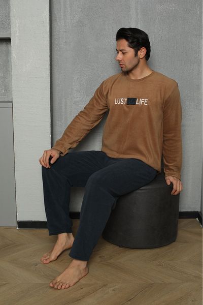Sude HOMEWEAR ΑΝΔΡΙΚΗ ΣΕΤ ΠΙΤΖΑΜΑ FLEECE