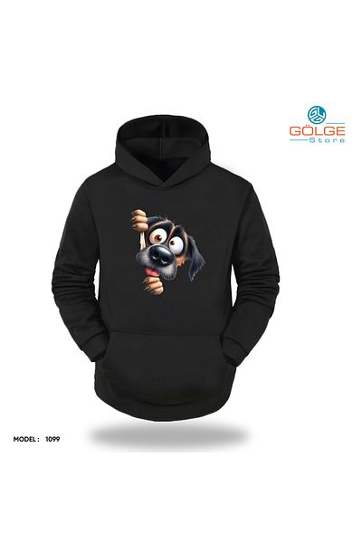 Gölge Store Сладки ситуации на приятели с лапи - Забавен и сладък унисекс суитшърт с качулка Slimfit