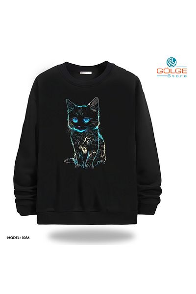 Gölge Store Fun and Cute - Cute Cases of Paw Friends - Crew Neck Unisex Slimfit Sweatshirt