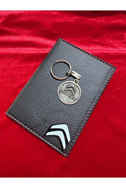 ATTA PAZARLAMA سلسلة مفاتيح وحامل ترخيص من الجلد الأسود من زجاج شبكي منقوش، و...