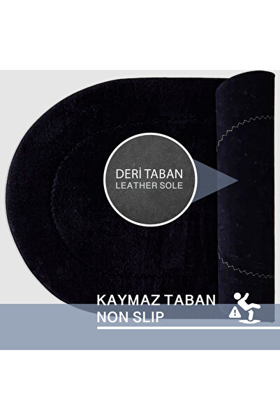 Bonny Home Σετ χαλιών μπάνιου Rixos Μαύρο 2 τεμαχίων Σετ τουαλέτας με αντιολισθητική βάση